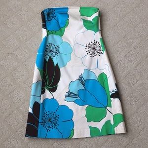 Floral strapless dress